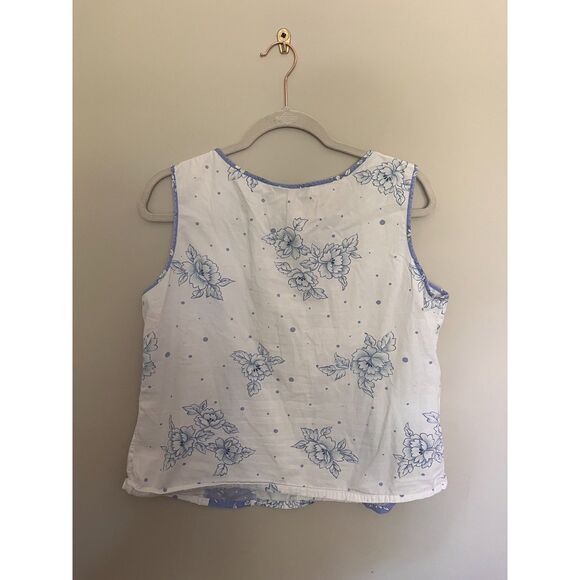 Claire's Rose Coquette Blue & White Darling Blouse - Large - Picture 5 of 5